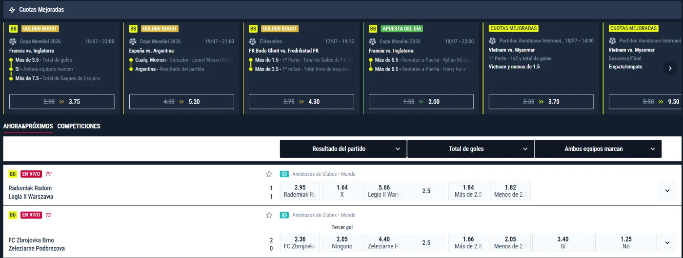 Rabona Casino Cuotas Mejoradas Rabona Casino cuotas mejoradas con partidos, mercados de apuestas y eventos en vivo